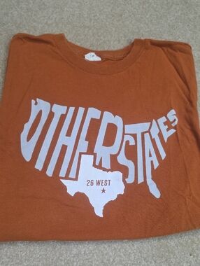 Texas / Other States Graphic Tee in Rust with White Print